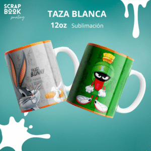 Taza blanca personalizada 12oz (Full Color Sublimación)