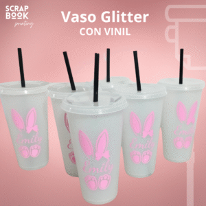 Vaso Glitter 700ml Personalizado