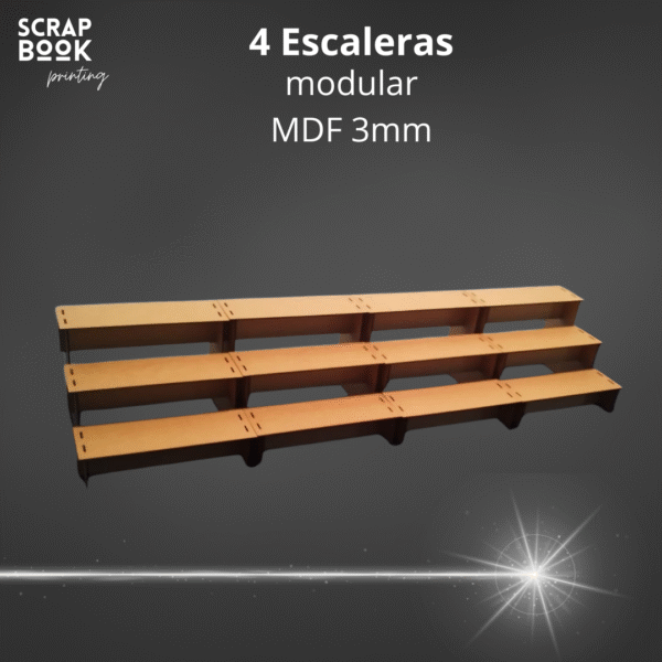 Stand escalera 3 niveles MDF - Image 2