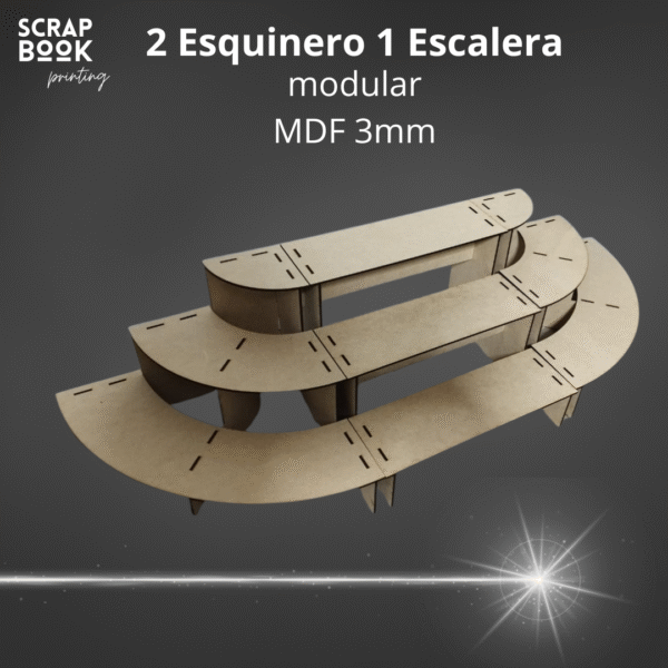 Stand escalera 3 niveles MDF - Image 4