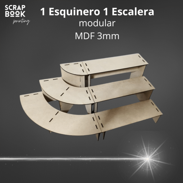 Stand escalera 3 niveles MDF - Image 3
